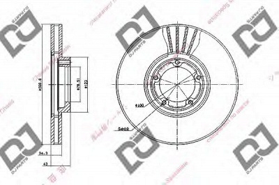 DJ PARTS bd1472 -  Тормозной диск